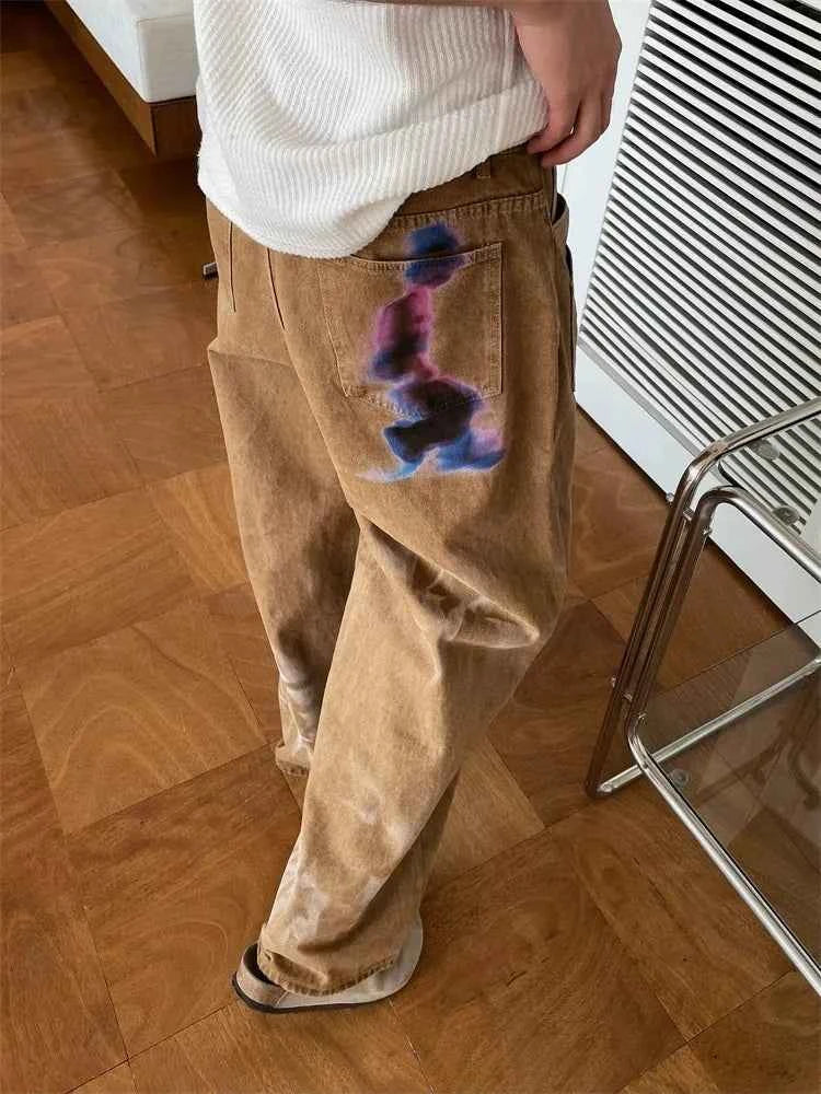 Y2K Laidback Bottoms Cyber Brown Baggy Jeans