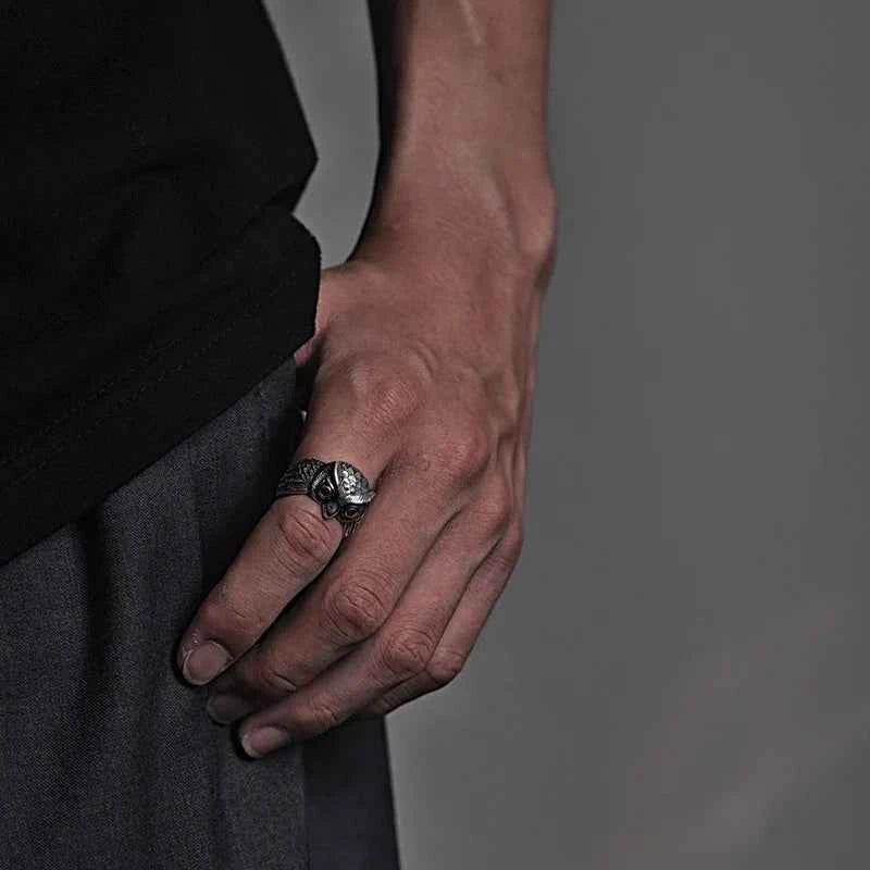 Cute Punk Owl Open Finger Ring