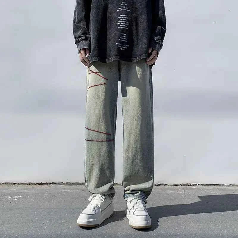 Loose Straight Leg Hip Hop Denim Jeans