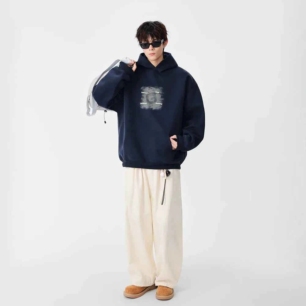 Winter Graphic Art Print Casual Hoodie