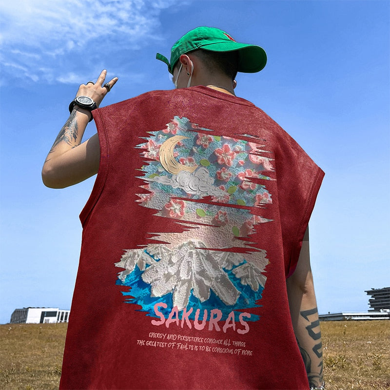 SAKURAS Colorful Scenery Painting T-Shirt