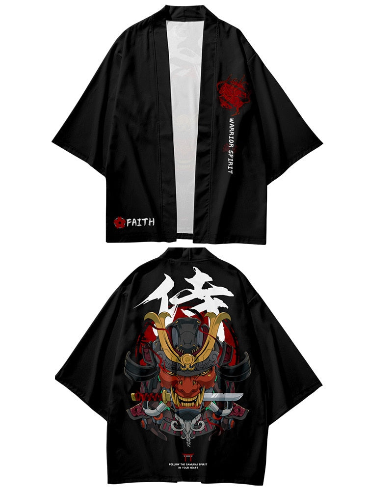 Demon Samurai Warrior Kimono Shirt