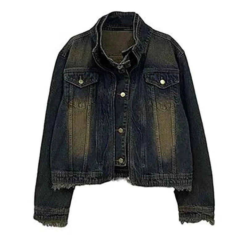 Retro Distressed Japanese Denim Jacket