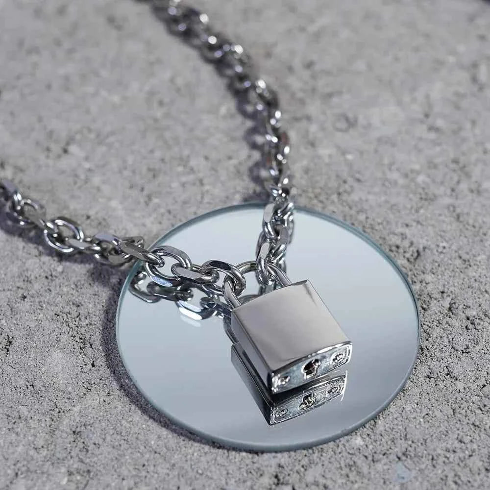 Chunky Stainless Steel Padlock Necklace