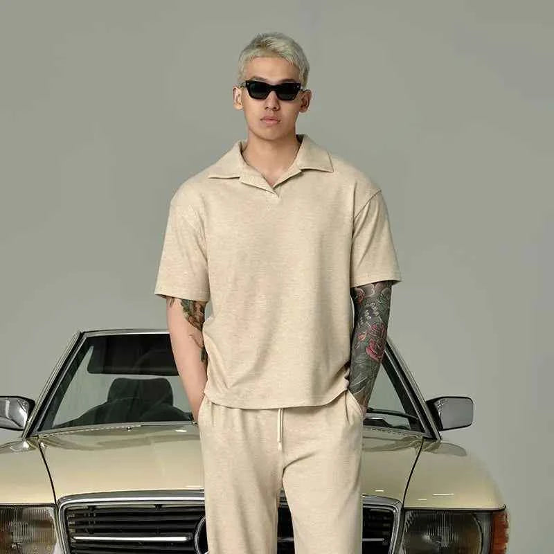 Men American Classic Short-Sleeved Polo T-Shirt