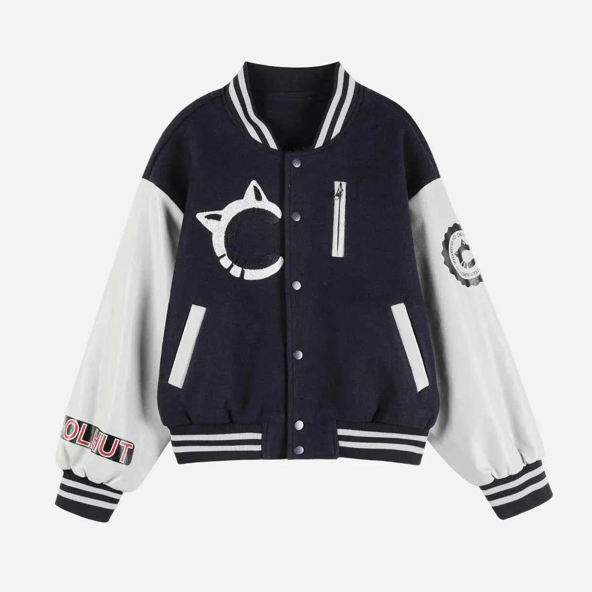Premium Streetwear Quilted PU Varsity Jacket