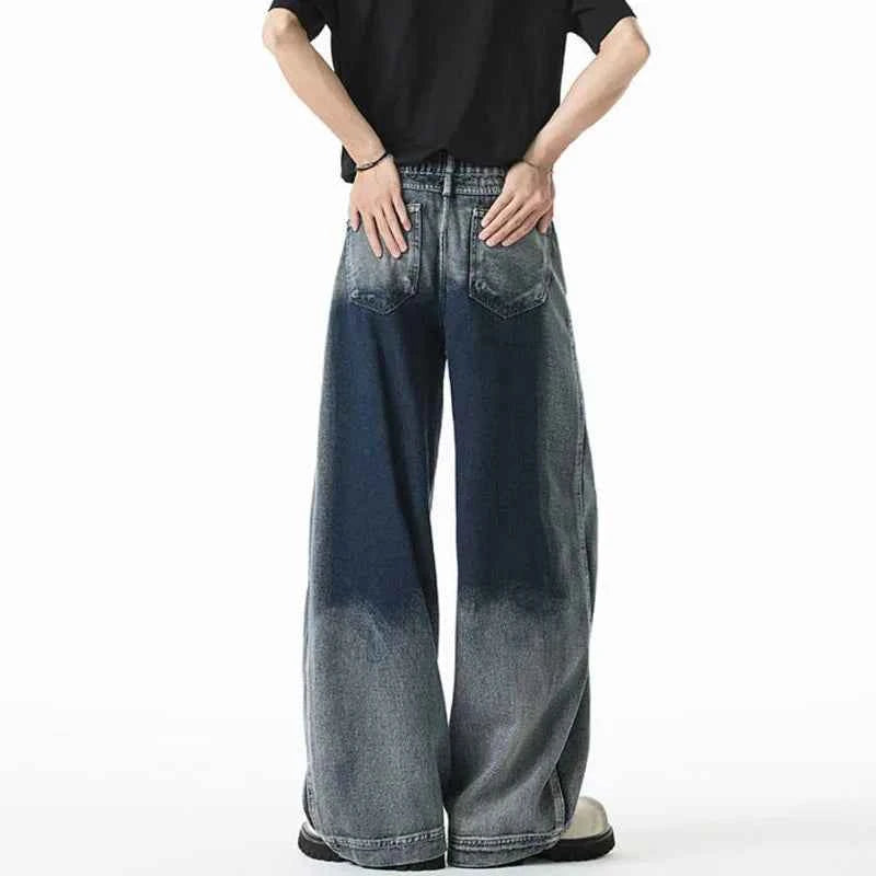Vibrant Color Contrast Tie-Dye Straight Jeans