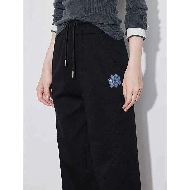 New Denim Flower Autumn Sweatpants