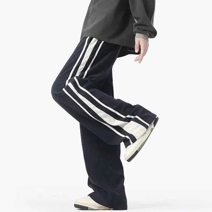 Winter Y2K Corduroy Wide Leg Sports Sweatpants