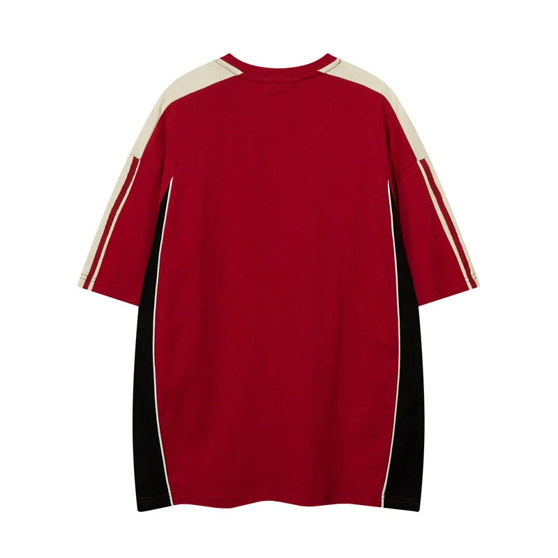 AW | Strip Racing Varsity T-Shirt - Luxuryurbanwear