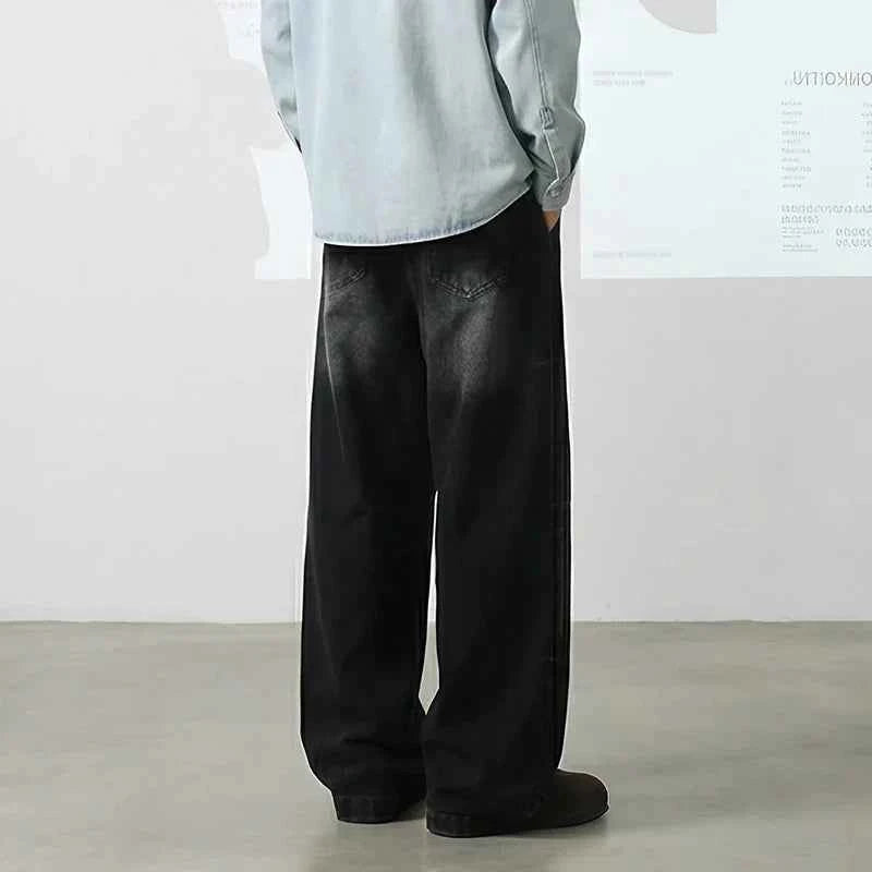 Y2K American Style Distressed Wide Leg Denim Jeans