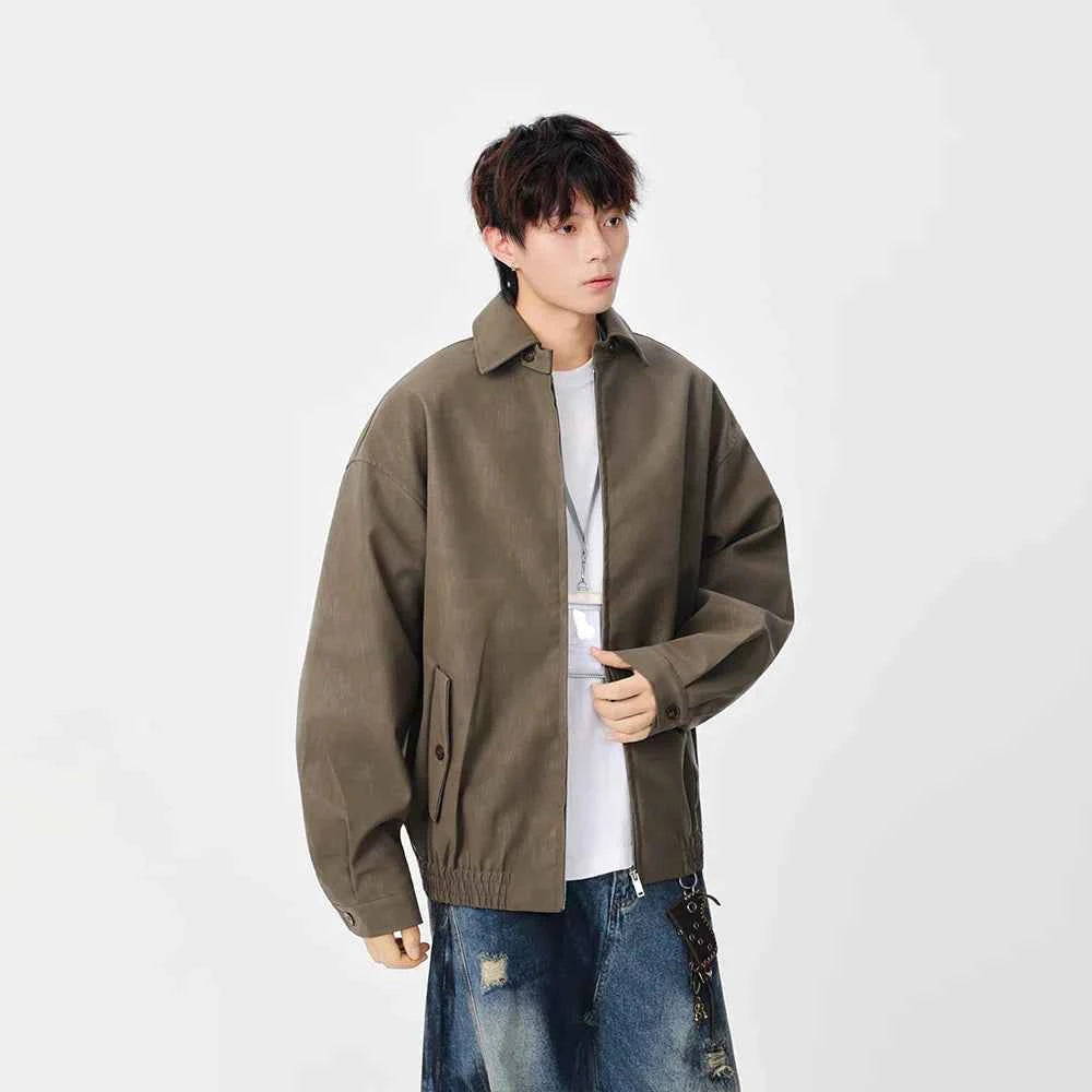 Insulated Faux Leather Loose Fit Jacket