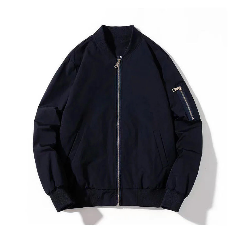 Plain Color With Kangaroo Pocket Jacket