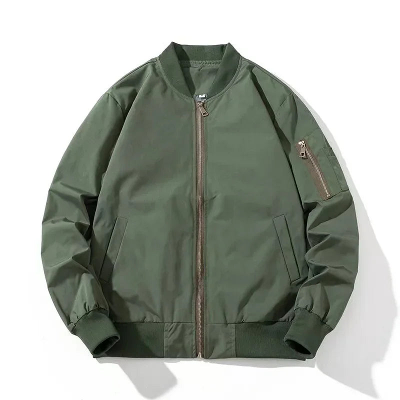 Plain Color With Kangaroo Pocket Jacket