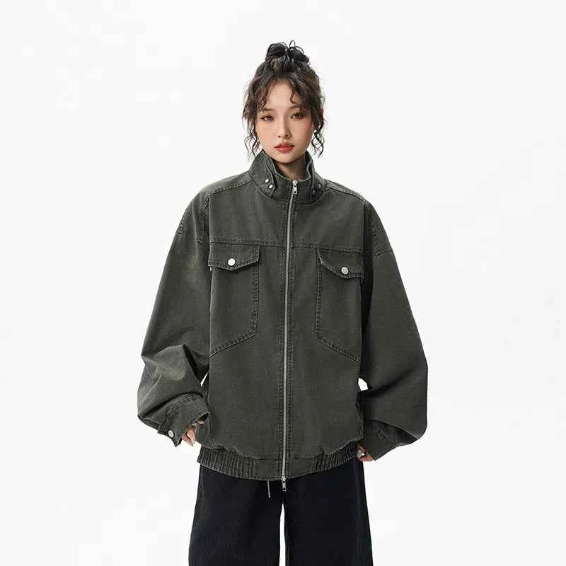 Fashionable American Retro Loose Fit Denim Jacket