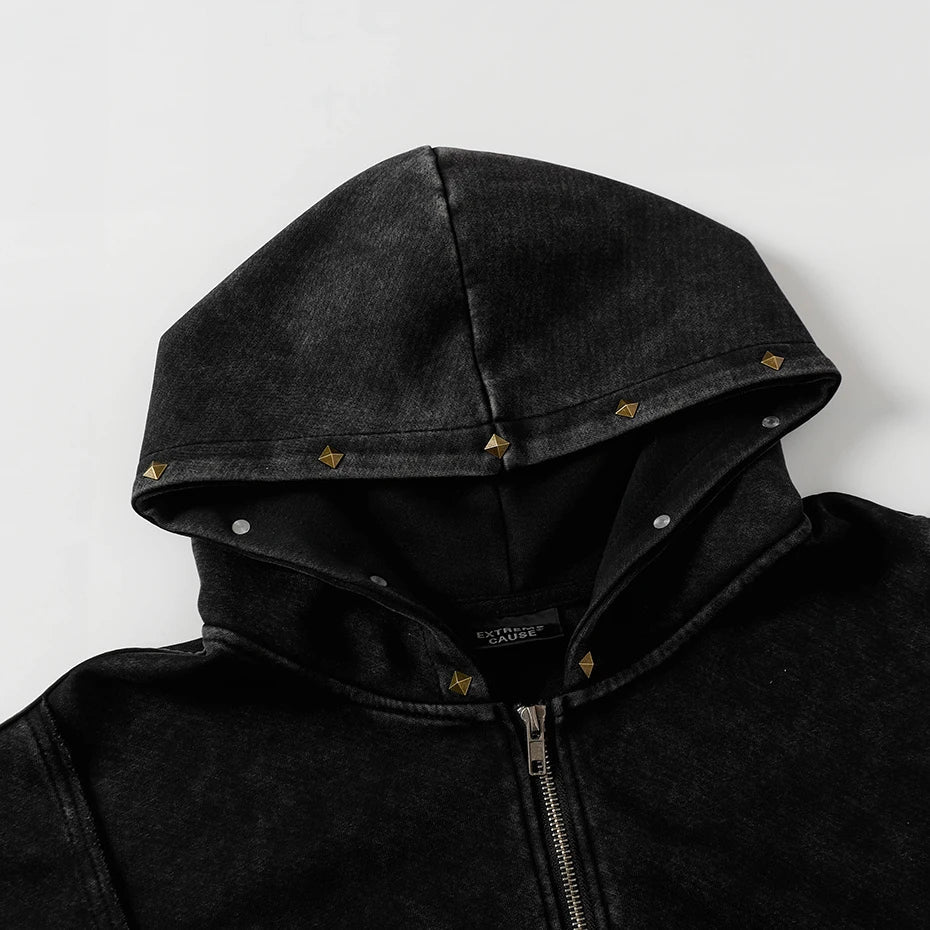 T2 Rivet Zipper Hoodie