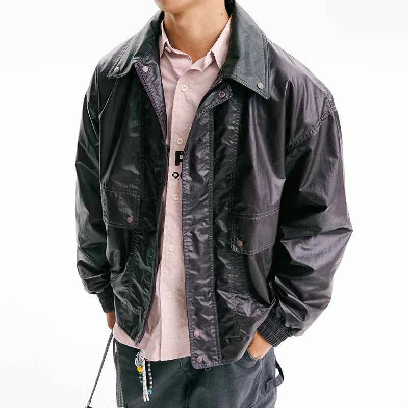 Trendy Lightweight Leather Biker Jacket