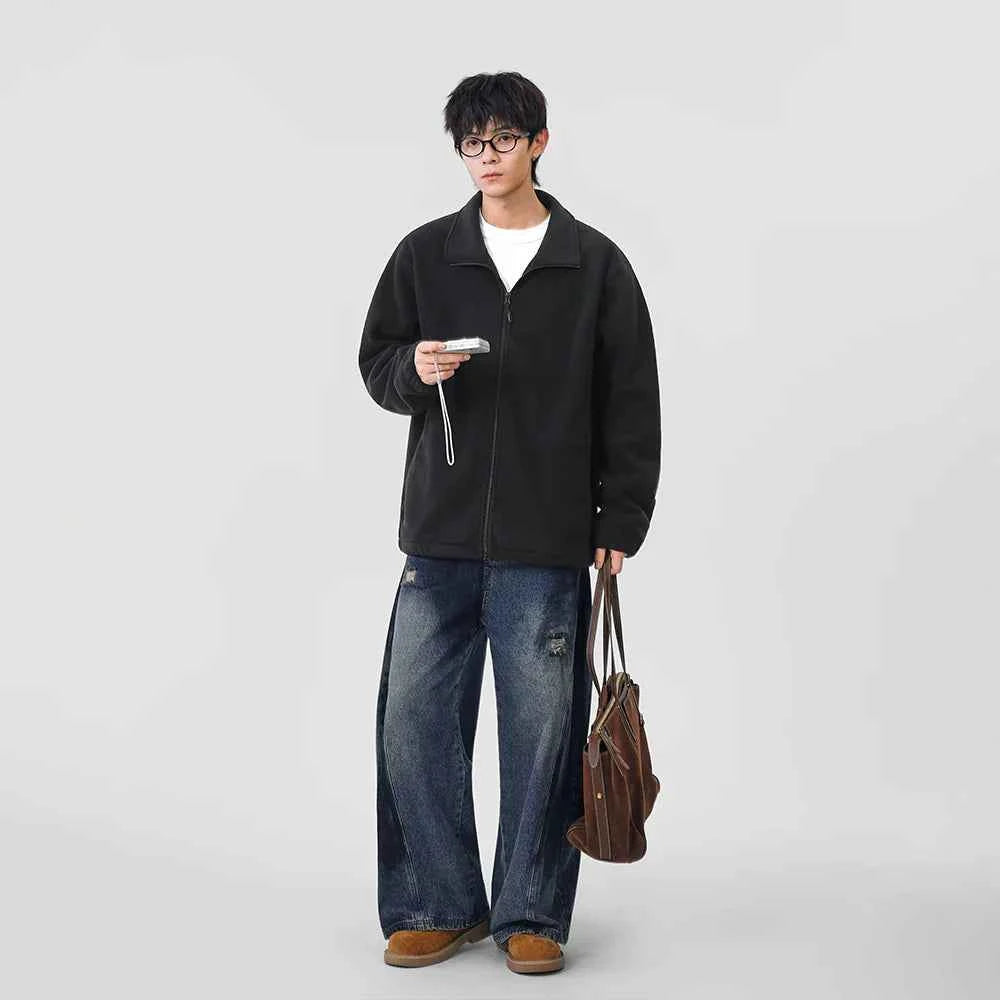 Warm Comfortable Casual Full Zip Fleece Jacket