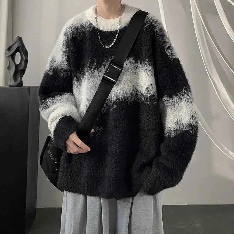 Cozy Korean Style Contrasting Color Sweater