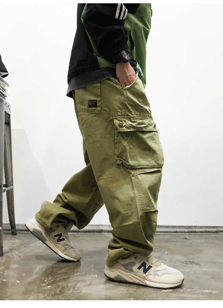 Tactical Straight Leg Elastic Waist Pants
