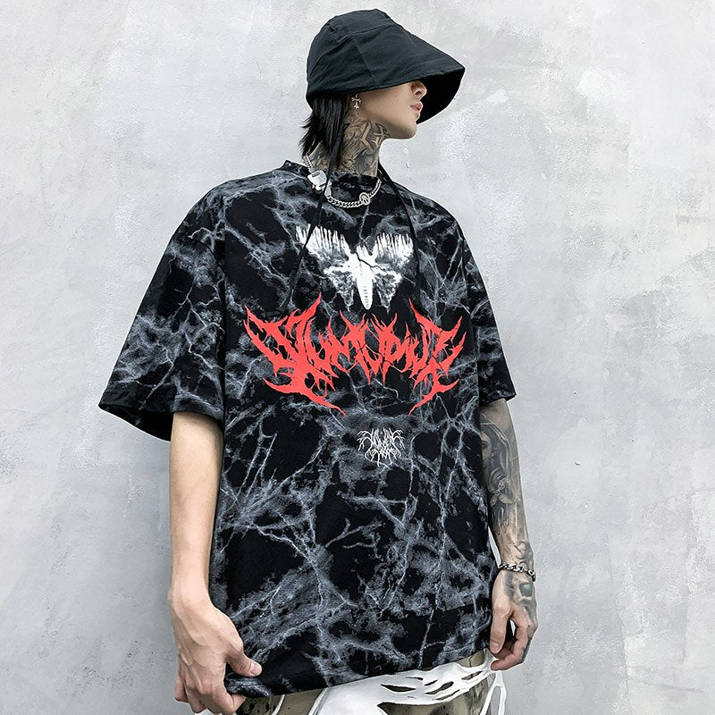 Butterfly Art Tie Die Long T-Shirt