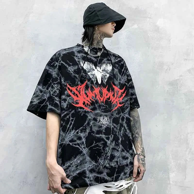 Y2K Streetwear Dark Oversize Hip Hop T-Shirt