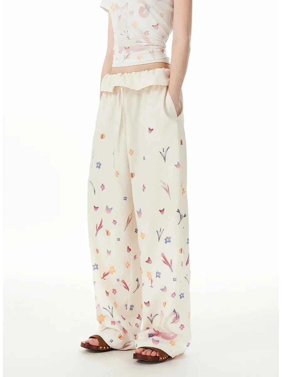 Breathable Streetwear Hit Color Loose Pants