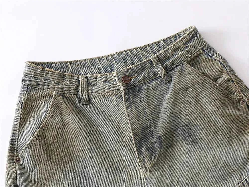 Y2K Durable Baggy Wide Leg Denim Jeans