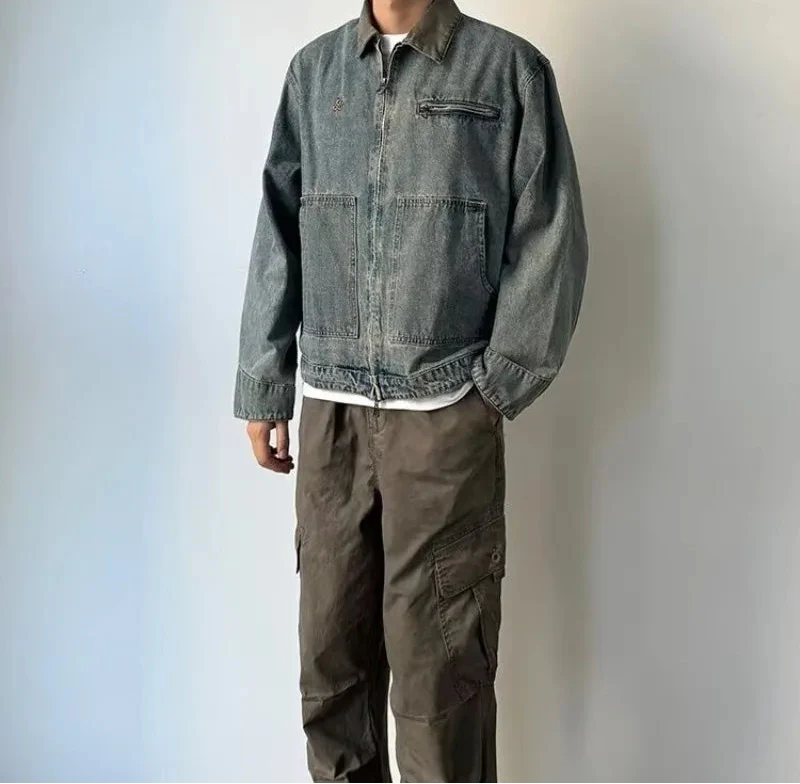 Premium Big Pocket Tooling Denim Jacket - Luxuryurbanwear