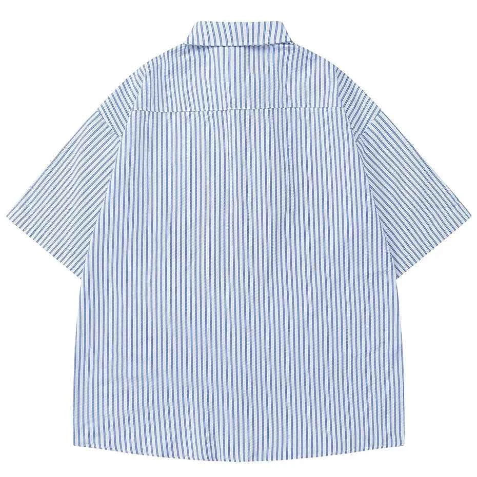 Fashionable Japanese Varsity Style Button-Up Shirt