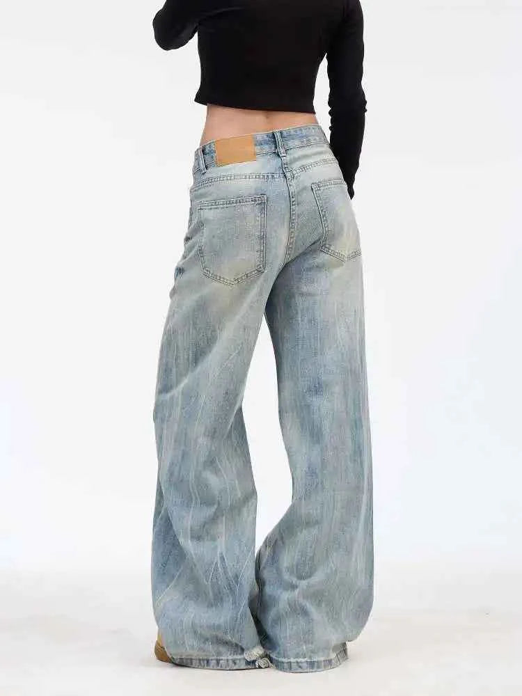 Vintage High Waist Baggy Ripped Jeans