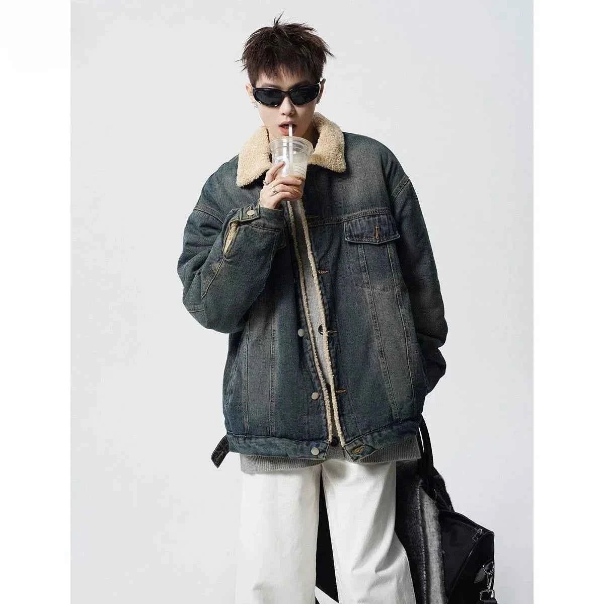 High Quality Thickened Cotton Denim Jacket