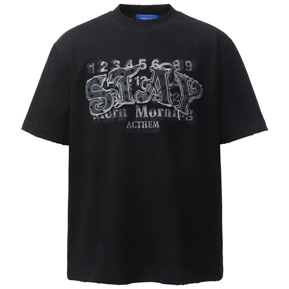 Rivet Patchwork Oversized Unisex T-Shirts