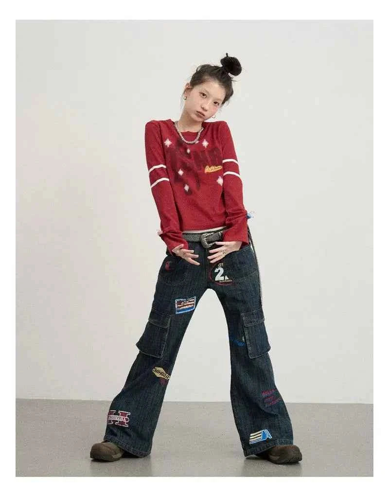 Versatile Slim Fit Letter Printed T-Shirt