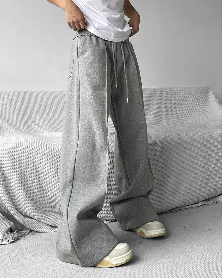 Y2K Versatile Classic Solid Wide Leg Jogger - Luxuryurbanwear