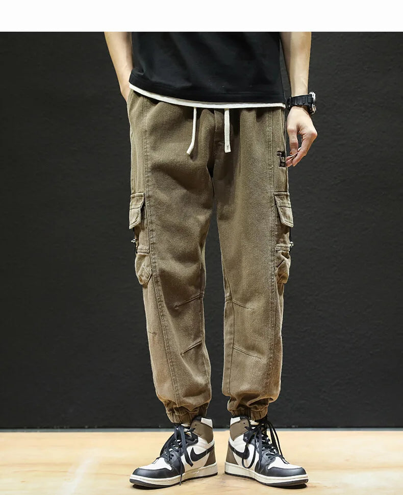 Straight Fit Elastic Ankle Length Pants