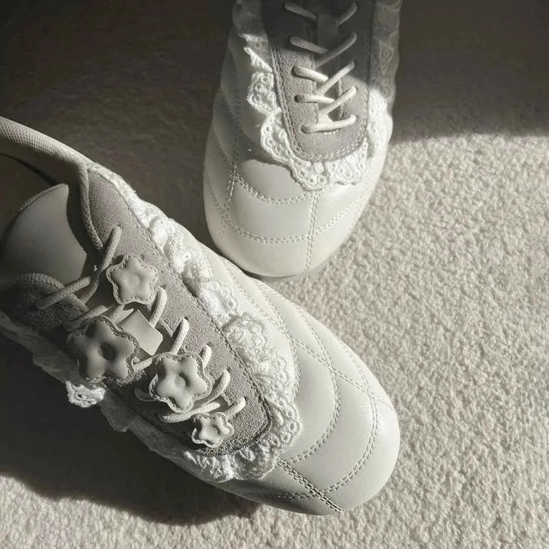 Chic Casual Floral Football Style Sneaker