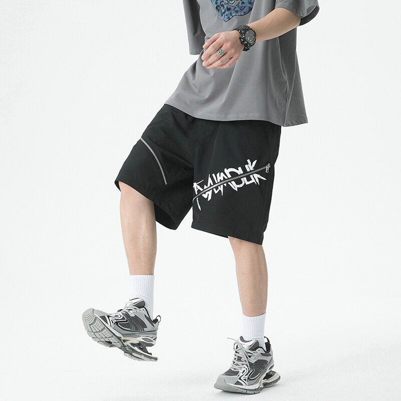 Y2K Centered Zipper Style Shorts