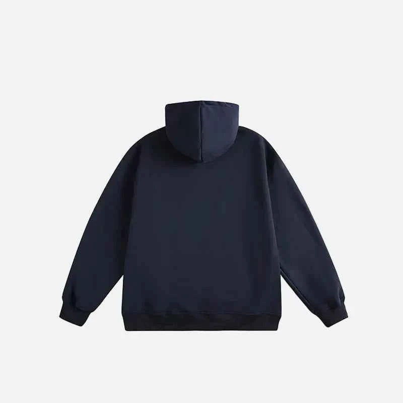 Heavyweight Letter Print Fleece Sporty Hoodie