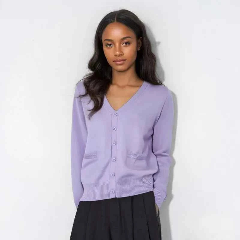 Women Stylish Solid Casual Knitted Cardigan