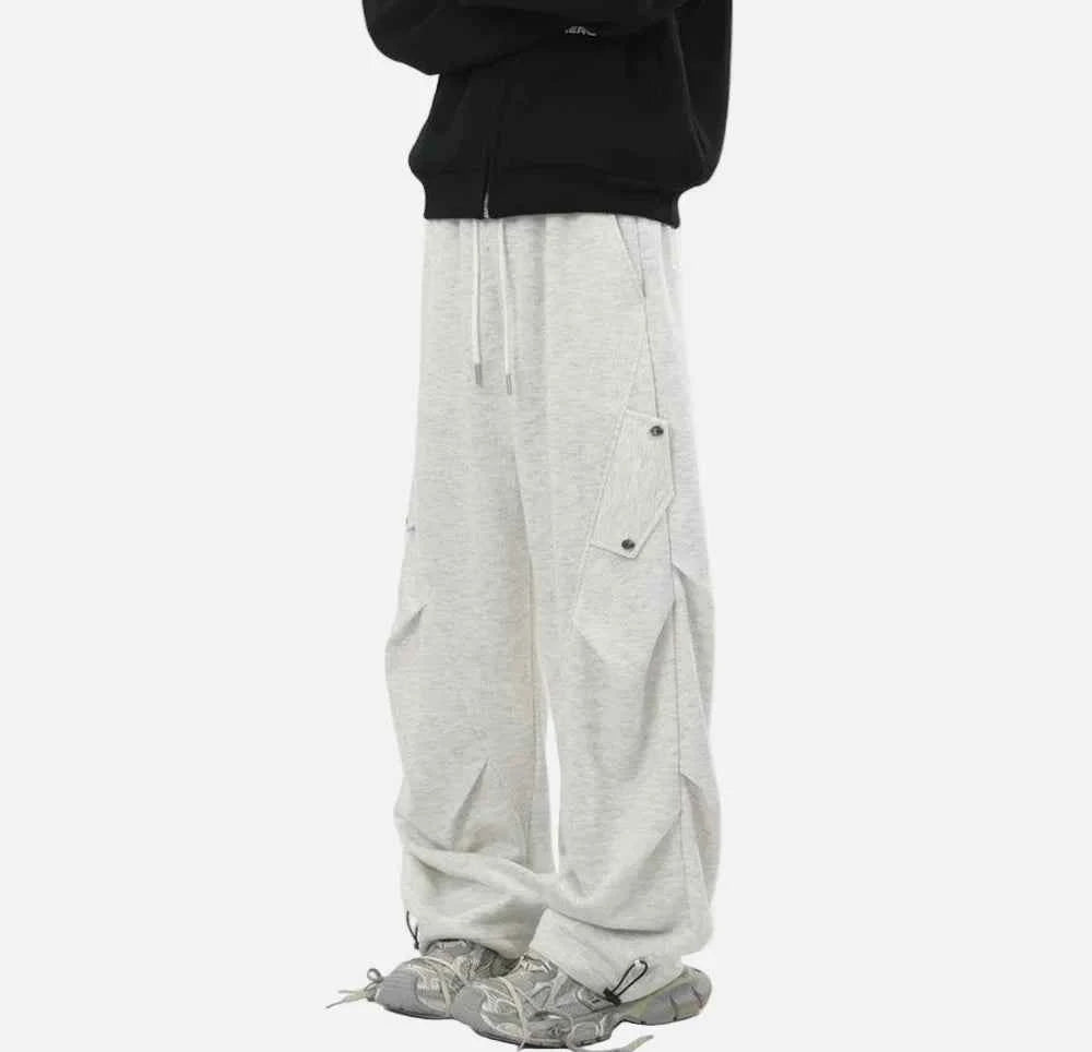 Fashionable Plain Genderless Cargo Pants
