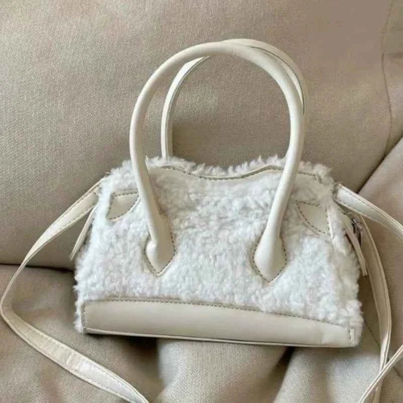 Cozy Chic Faux Shearling Shoulder Bag