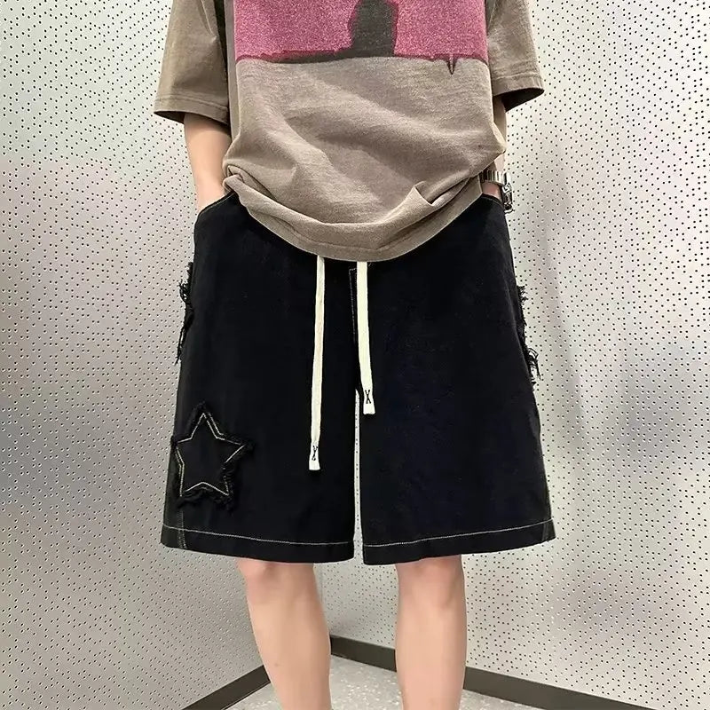 Pentagram Star Embroider Shorts