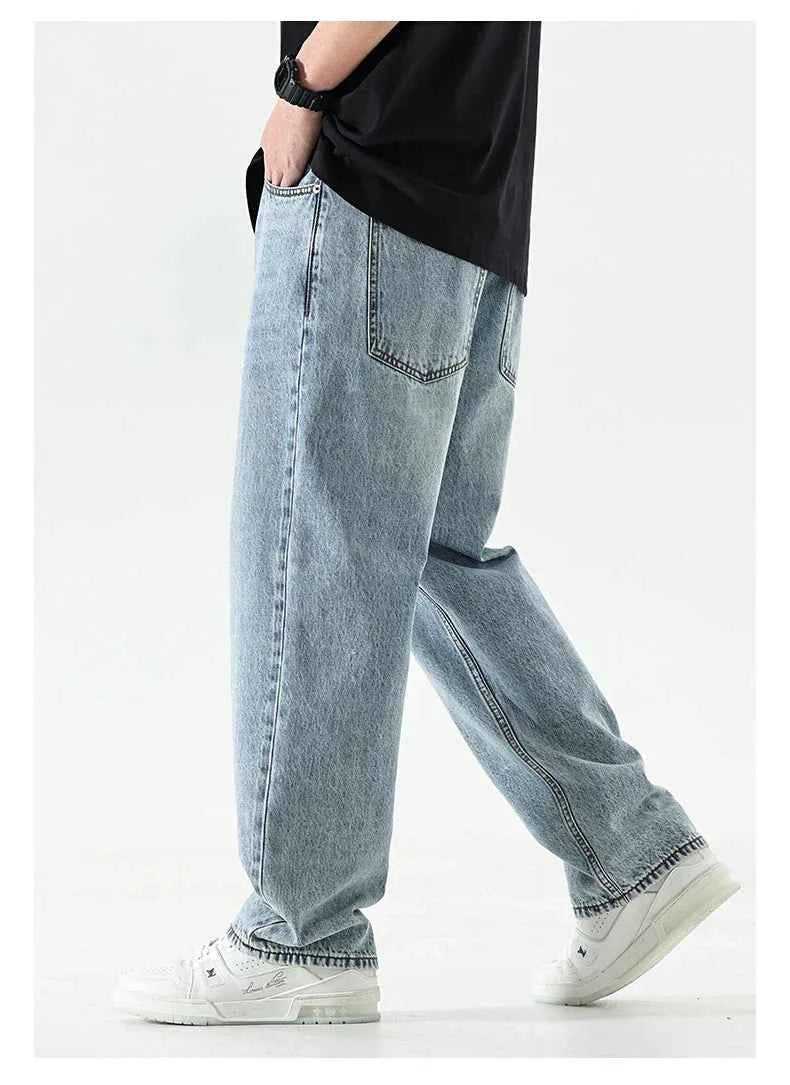Wardrobe Staple Light Blue Loose Fit Wide Jeans