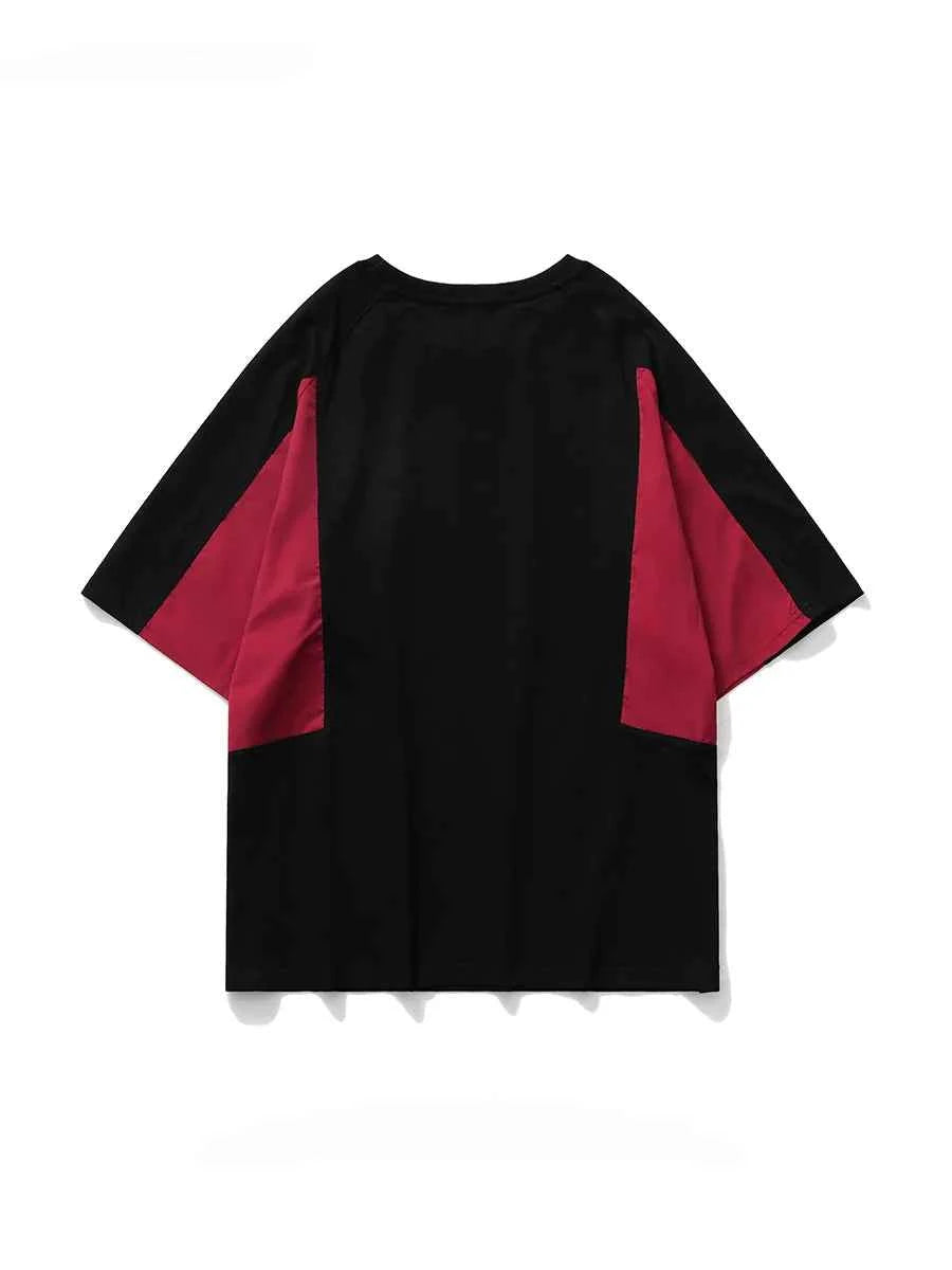 Contrast Letter Printed O-Neck T-Shirt
