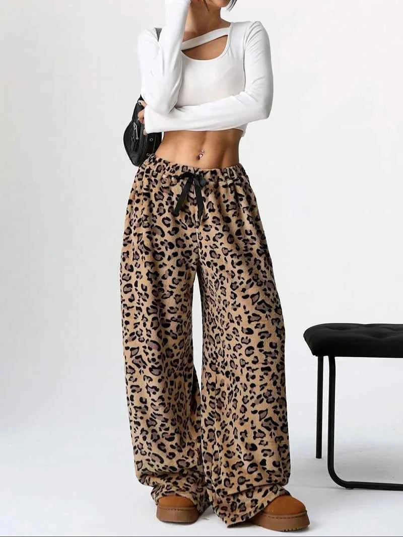 Cool Leopard Print Loose Casual Pants