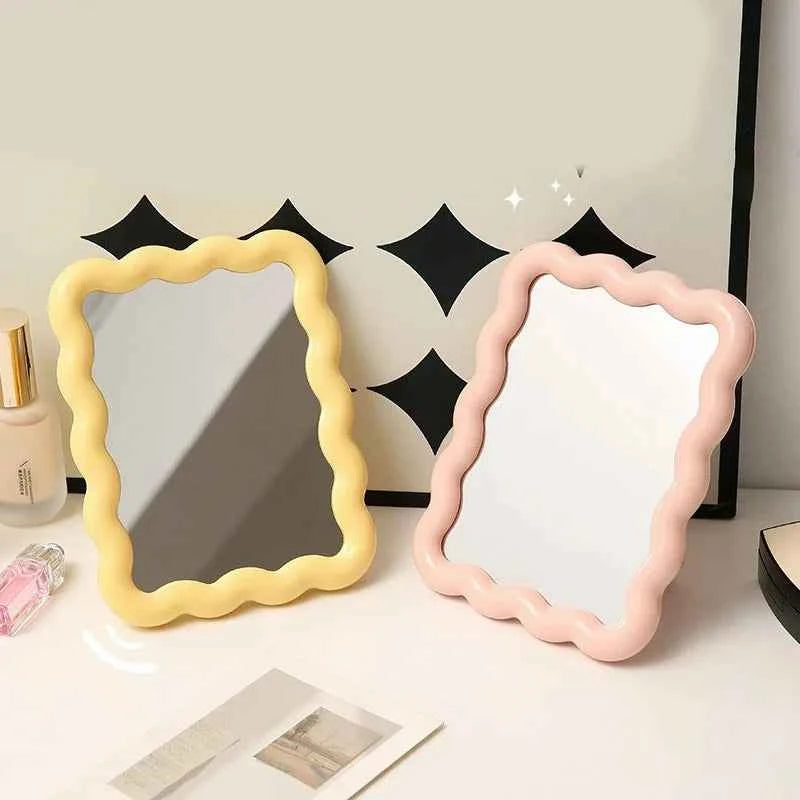 Solid Color Irregular Portable Mirror
