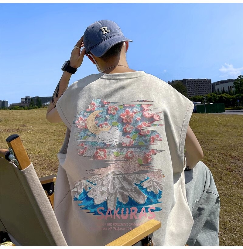 SAKURAS Colorful Scenery Painting T-Shirt