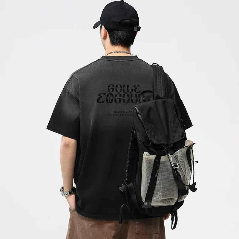 Vintage Oversize Gradient Wash Hip T-Shirt