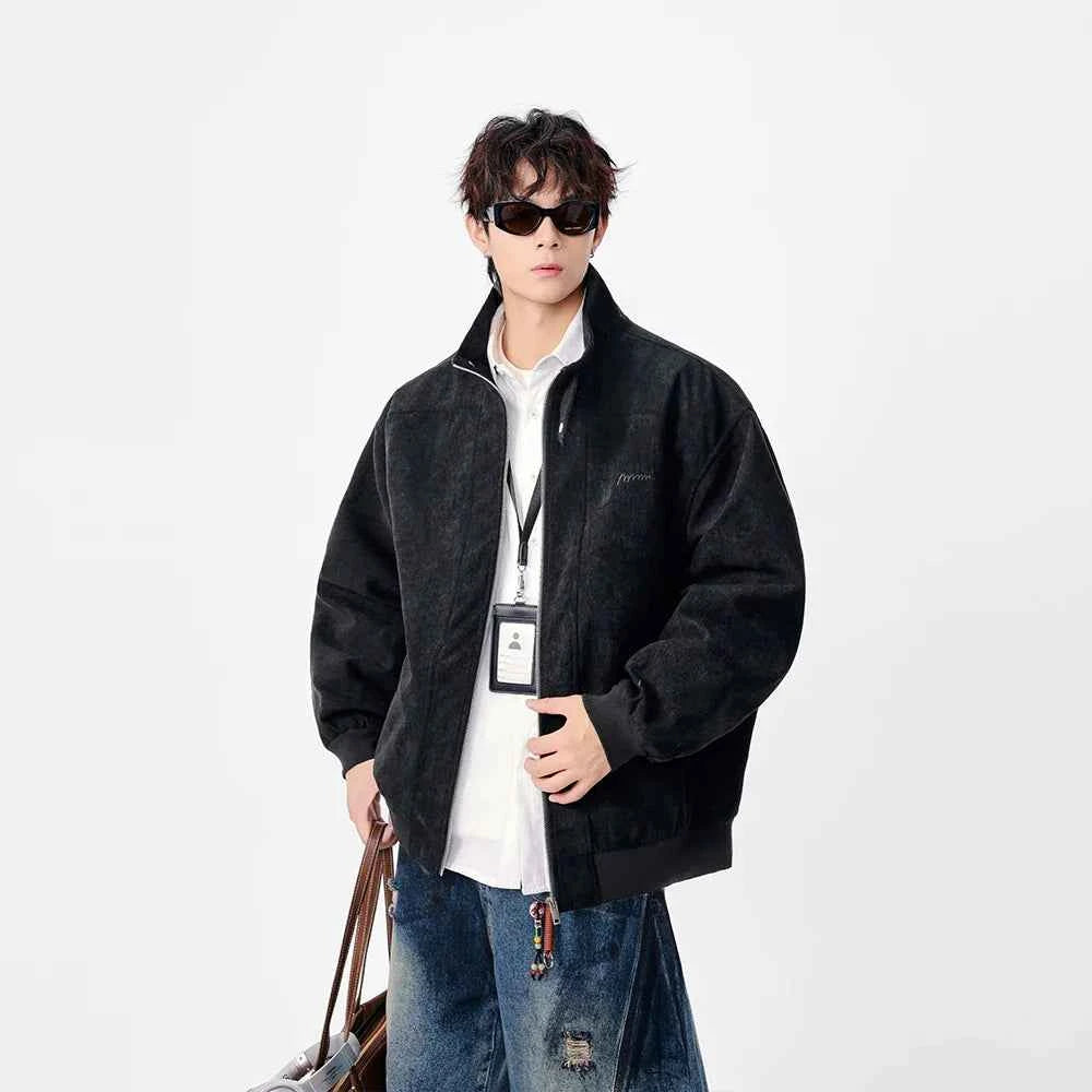 Signature Textured Stand-Up Collar Jacket